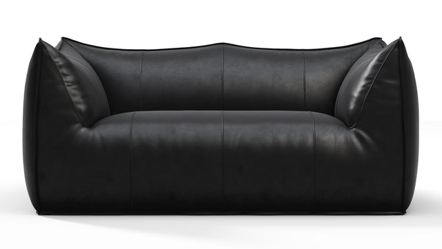 Bambole - Mario Bellini Bambole Two Seater Sofa, Midnight Black Premium Leather