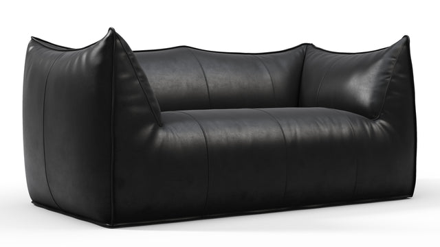 Bambole - Mario Bellini Bambole Two Seater Sofa, Midnight Black Premium Leather