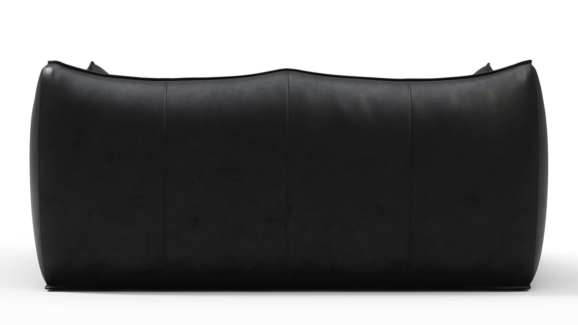 Bambole - Mario Bellini Bambole Two Seater Sofa, Midnight Black Premium Leather