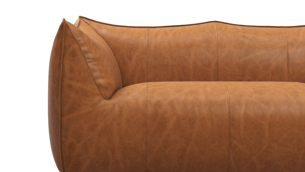 Bambole - Mario Bellini Bambole Two Seater Sofa, Distressed Brown Premium Leather