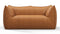 Bambole - Mario Bellini Bambole Two Seater Sofa, Distressed Brown Premium Leather
