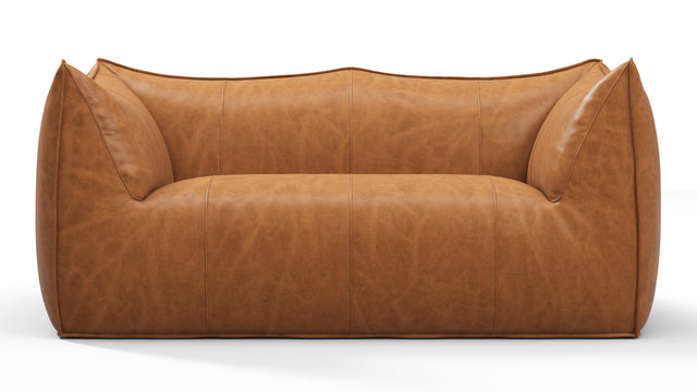 Bambole - Mario Bellini Bambole Two Seater Sofa, Distressed Brown Premium Leather