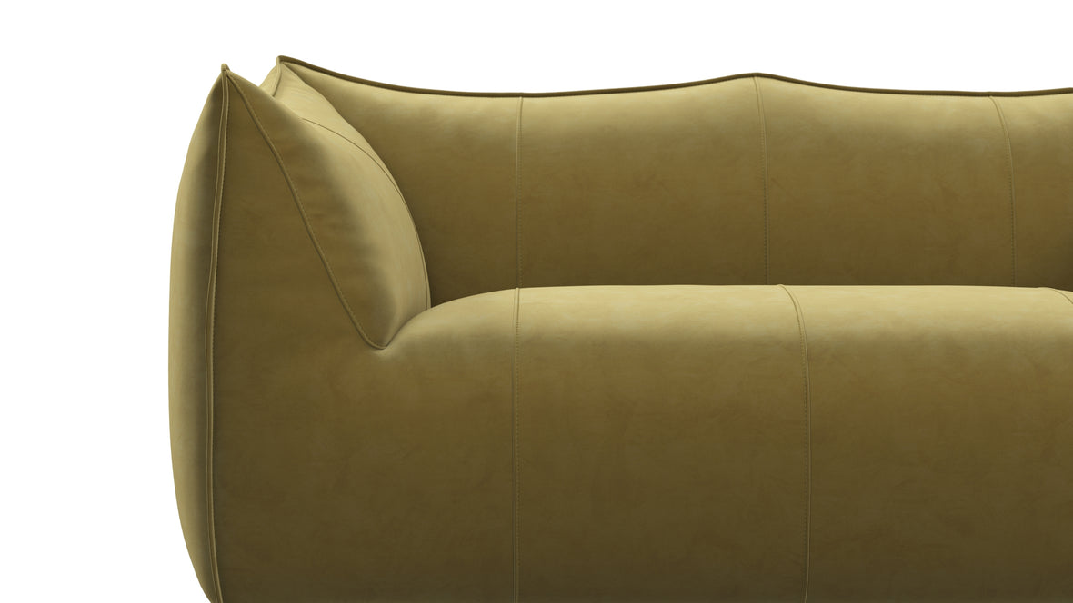 Bambole - Mario Bellini Bambole Two Seater Sofa, Olive Gold Velvet