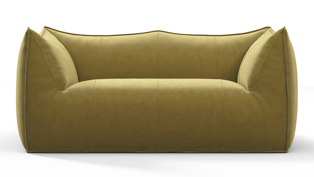 Bambole - Mario Bellini Bambole Two Seater Sofa, Olive Gold Velvet