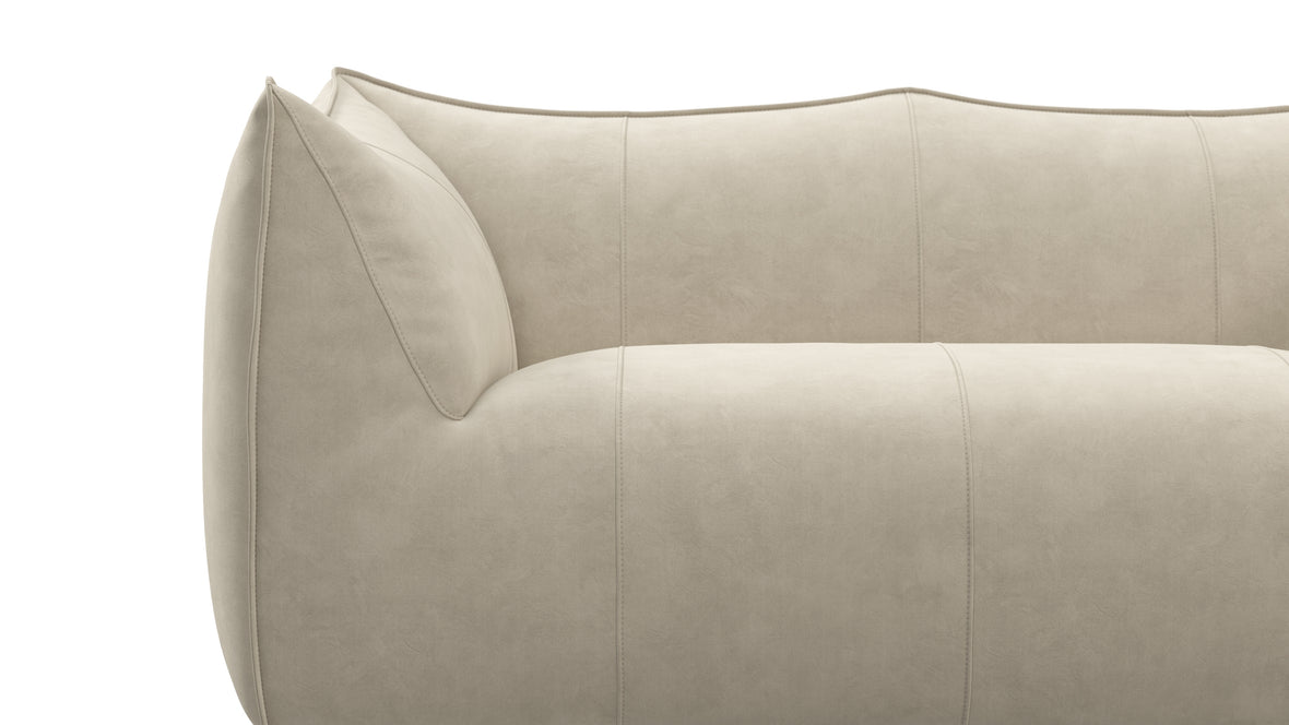 Bambole - Mario Bellini Bambole Two Seater Sofa, Eggshell Vegan Suede
