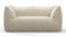 Bambole - Mario Bellini Bambole Two Seater Sofa, Eggshell Vegan Suede