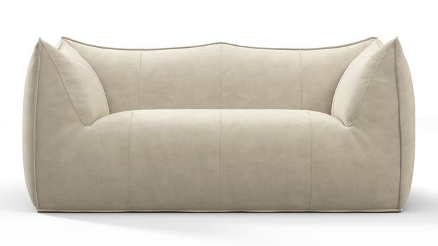 Bambole - Mario Bellini Bambole Two Seater Sofa, Eggshell Vegan Suede