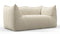 Bambole - Mario Bellini Bambole Two Seater Sofa, Eggshell Vegan Suede