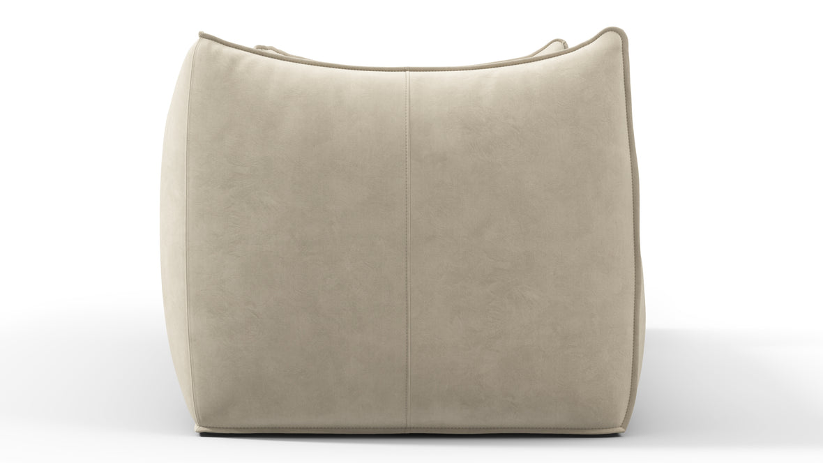 Bambole - Mario Bellini Bambole Two Seater Sofa, Eggshell Vegan Suede