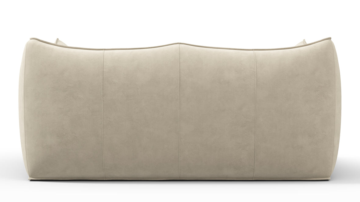 Bambole - Mario Bellini Bambole Two Seater Sofa, Eggshell Vegan Suede