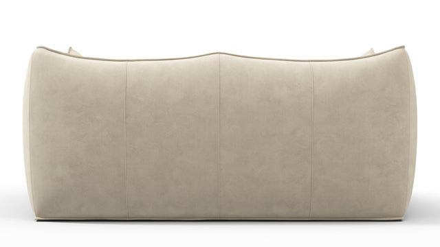 Bambole - Mario Bellini Bambole Two Seater Sofa, Eggshell Vegan Suede