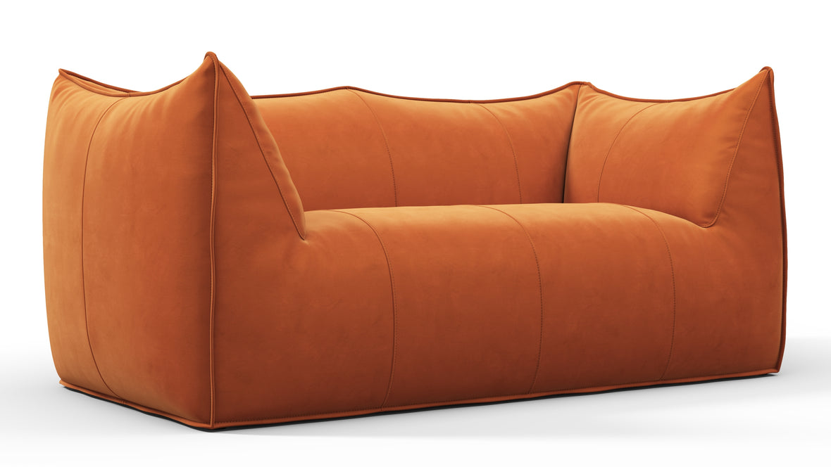 Bambole - Mario Bellini Bambole Two Seater Sofa, Apricot Velvet