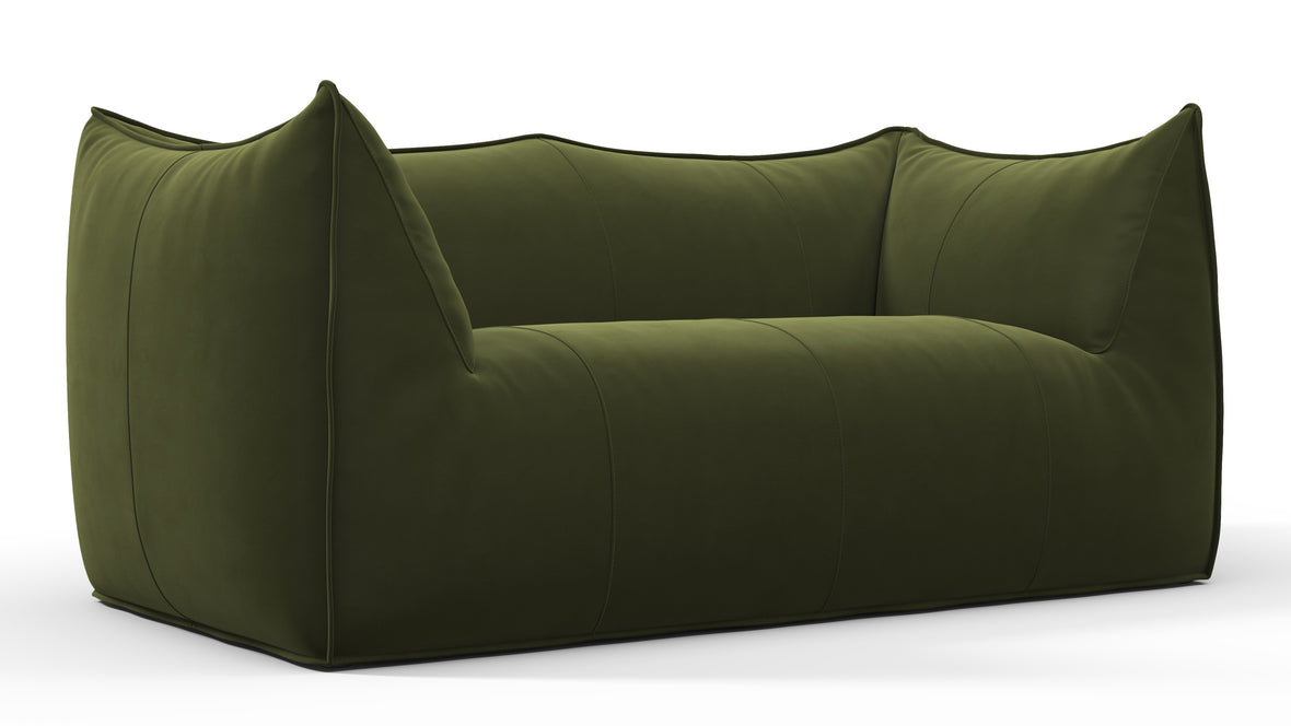 Bambole - Mario Bellini Bambole Two Seater Sofa, Thyme Luxe Velvet