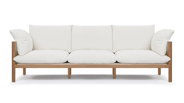 Coombe - Coombe Sofa, Eggshell Boucle and Oak