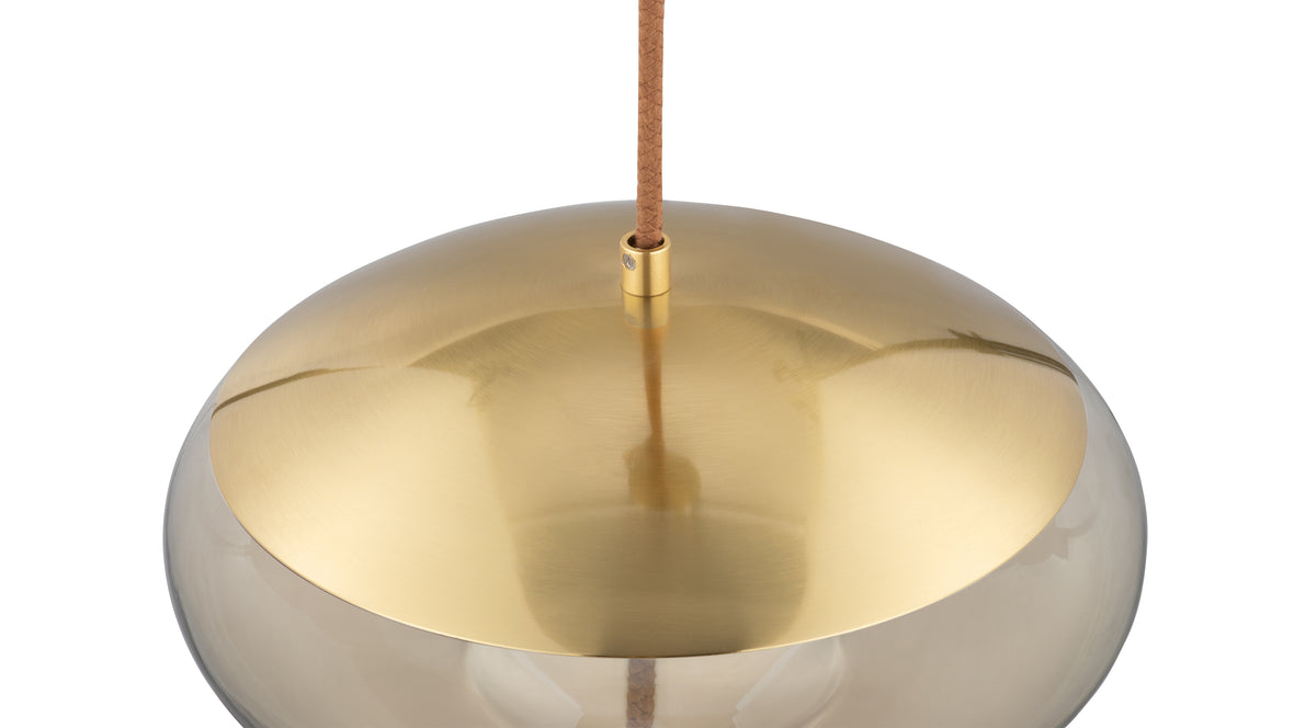 Geneva - Geneva Dome Pendant, Amber Glass