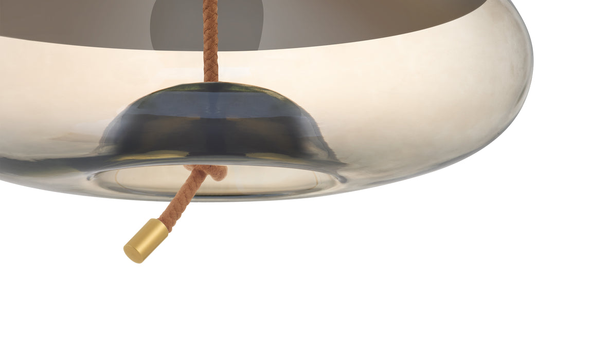 Geneva - Geneva Dome Pendant, Amber Glass
