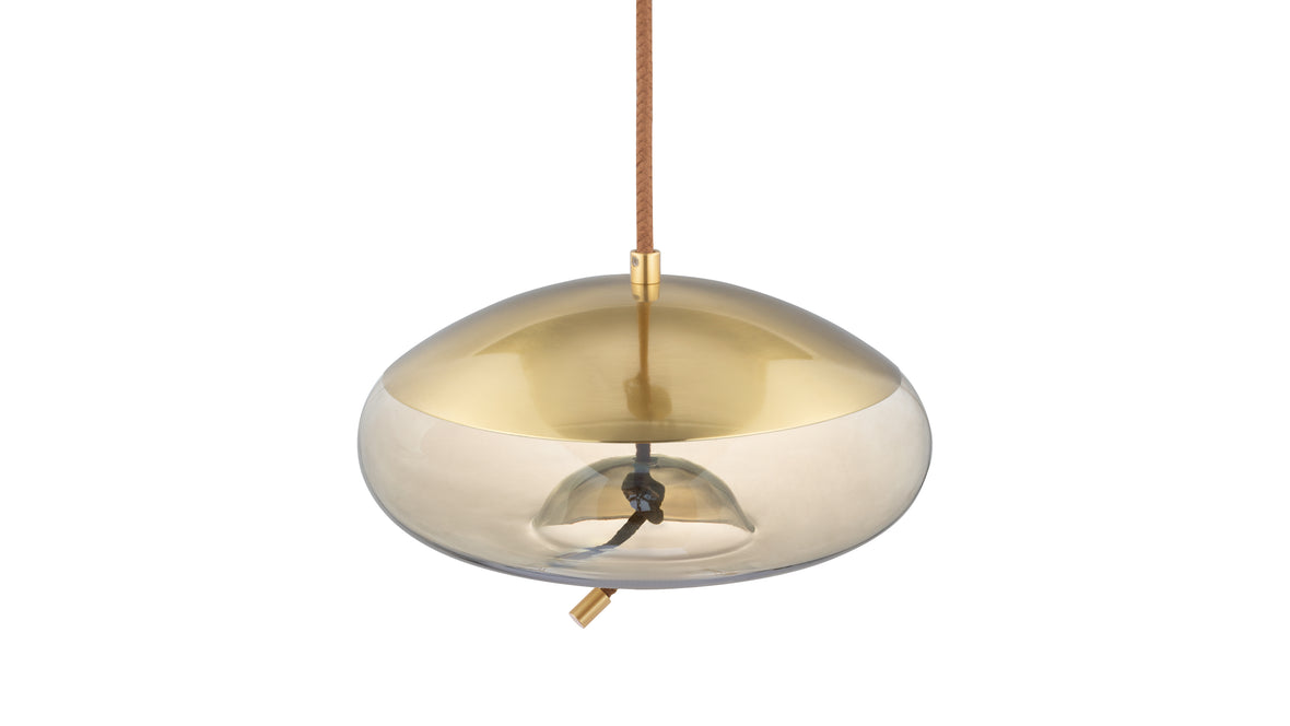 Geneva - Geneva Dome Pendant, Amber Glass
