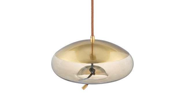 Geneva - Geneva Dome Pendant, Amber Glass