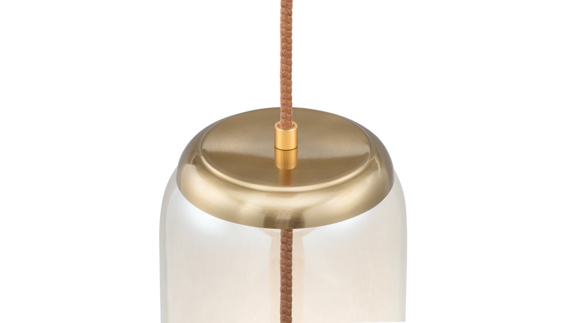 Geneva - Geneva Long Pendant, Amber Glass