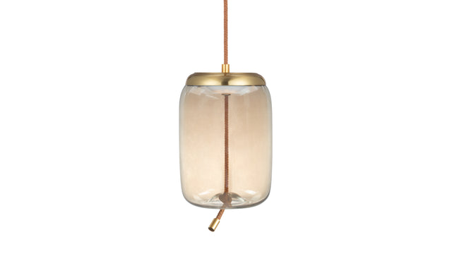 Geneva - Geneva Long Pendant, Amber Glass
