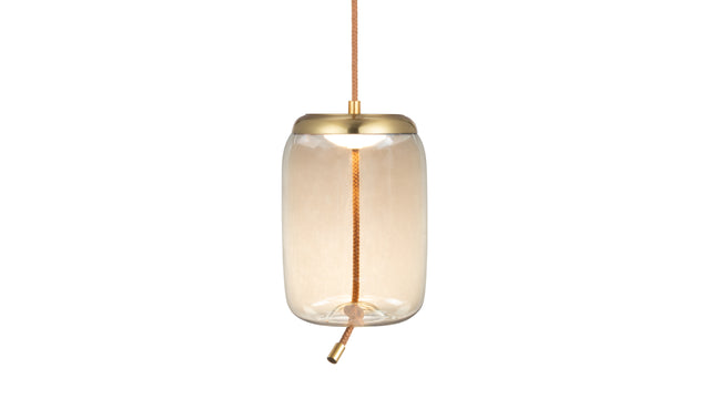 Geneva - Geneva Long Pendant, Amber Glass