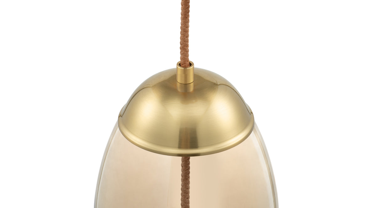Geneva - Geneva Drop Pendant, Amber Glass