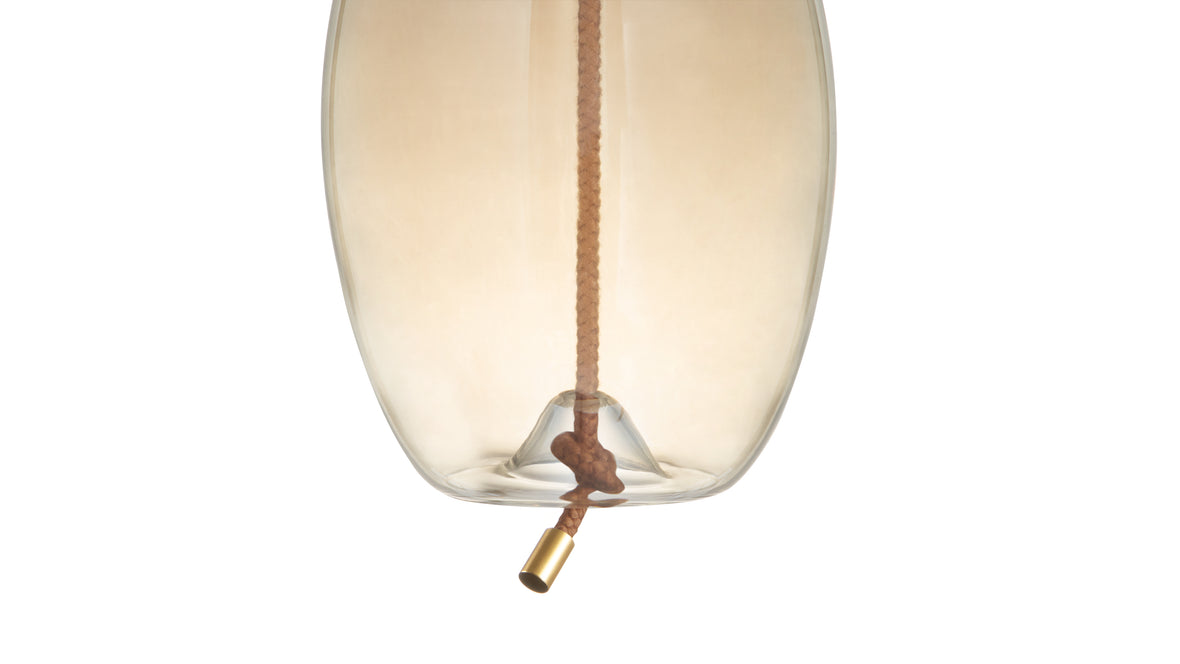 Geneva - Geneva Drop Pendant, Amber Glass