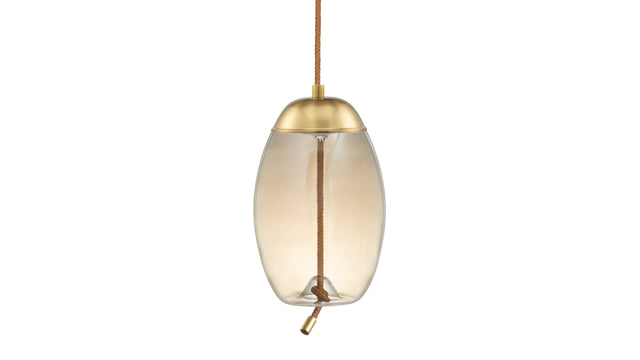 Geneva - Geneva Drop Pendant, Amber Glass