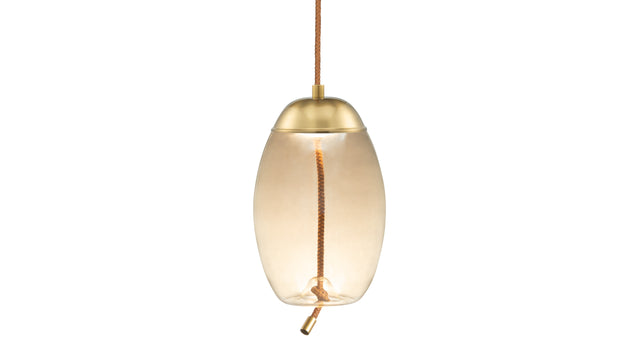 Geneva - Geneva Drop Pendant, Amber Glass
