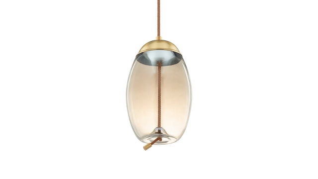 Geneva - Geneva Drop Pendant, Amber Glass