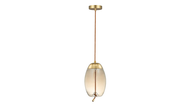 Geneva - Geneva Drop Pendant, Amber Glass