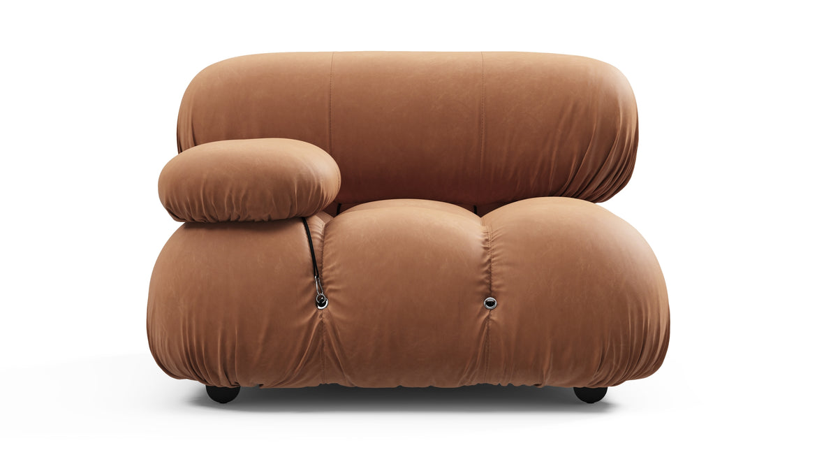 Bellini Module - Mario Bellini Module, Left Arm, Tan Vegan Leather
