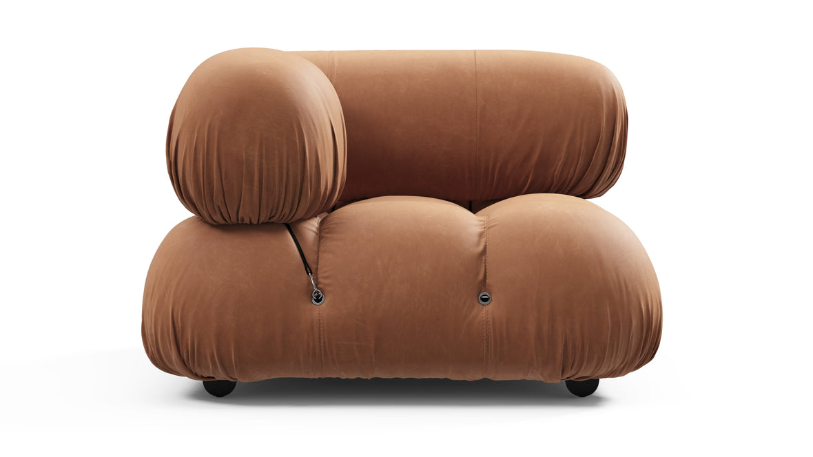 Bellini Module - Mario Bellini Module, Left Corner, Tan Vegan Leather