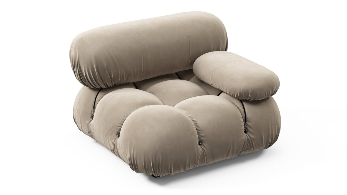 Bellini Module - Mario Bellini Module, Right Arm, Greige Velvet