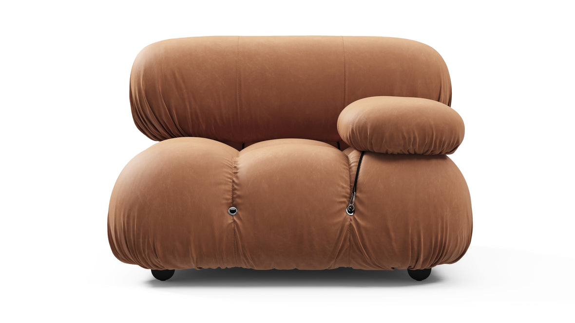 Bellini Module - Mario Bellini Module, Right Arm, Tan Vegan Leather