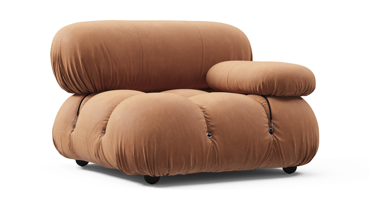 Bellini Module - Mario Bellini Module, Right Arm, Tan Vegan Leather