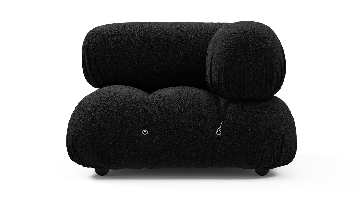 Bellini Module - Mario Bellini Module, Right Corner, Black Boucle