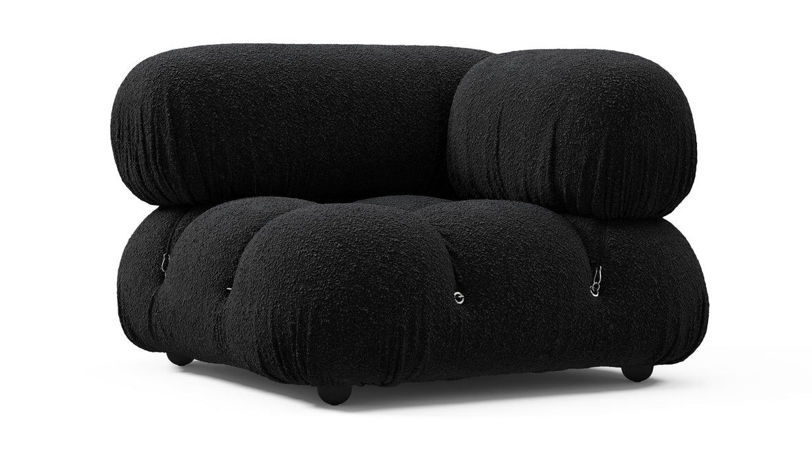 Bellini Module - Mario Bellini Module, Right Corner, Black Boucle