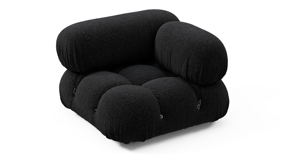 Bellini Module - Mario Bellini Module, Right Corner, Black Boucle