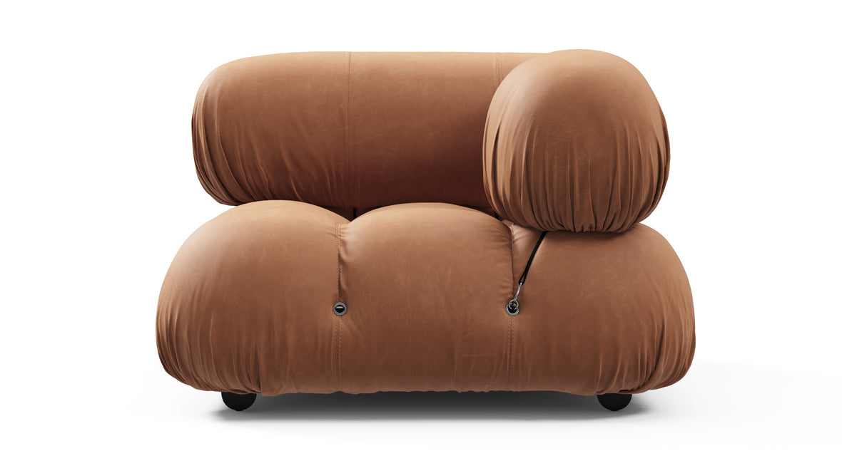 Bellini Module - Mario Bellini Module, Right Corner, Tan Vegan Leather