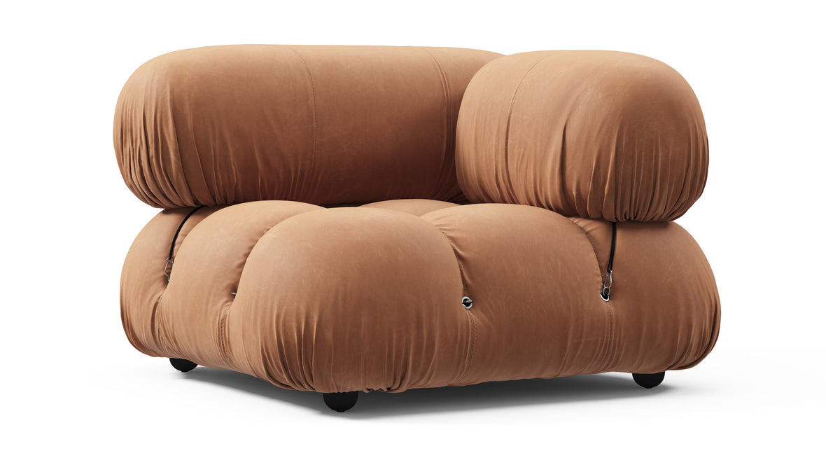 Bellini Module - Mario Bellini Module, Right Corner, Tan Vegan Leather