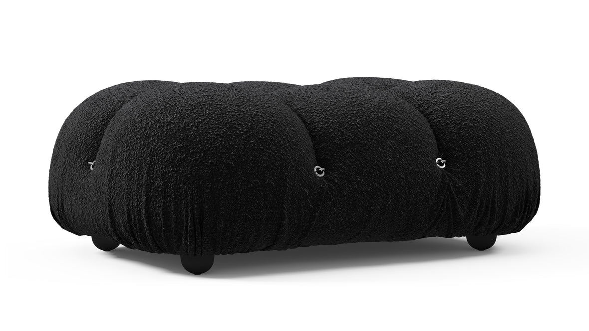 Bellini Ottoman - Mario Bellini Ottoman, Black Boucle