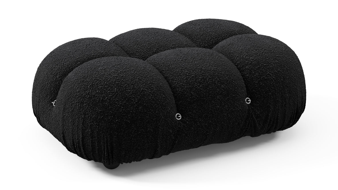 Bellini Ottoman - Mario Bellini Ottoman, Black Boucle
