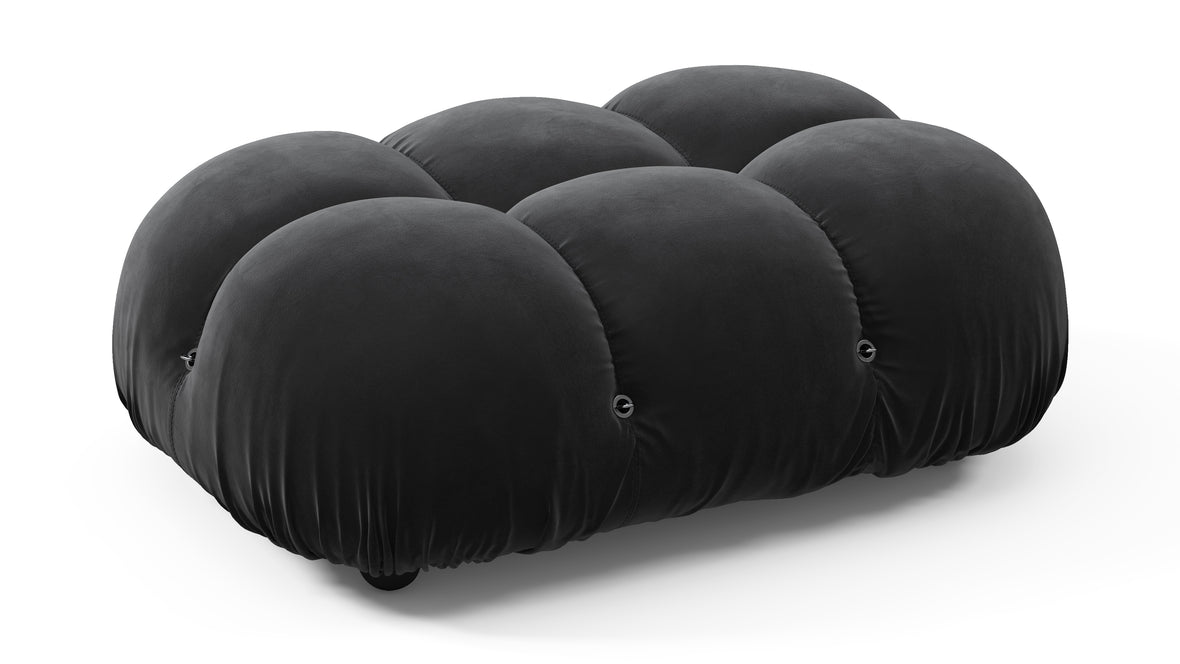 Bellini Ottoman - Mario Bellini Ottoman, Black Velvet