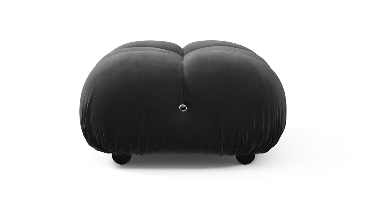Bellini Ottoman - Mario Bellini Ottoman, Black Velvet