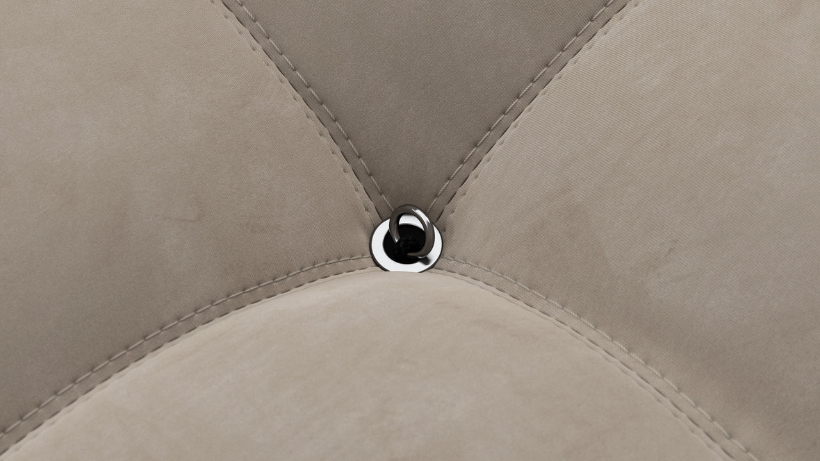 Bellini Ottoman - Mario Bellini Ottoman, Greige Velvet