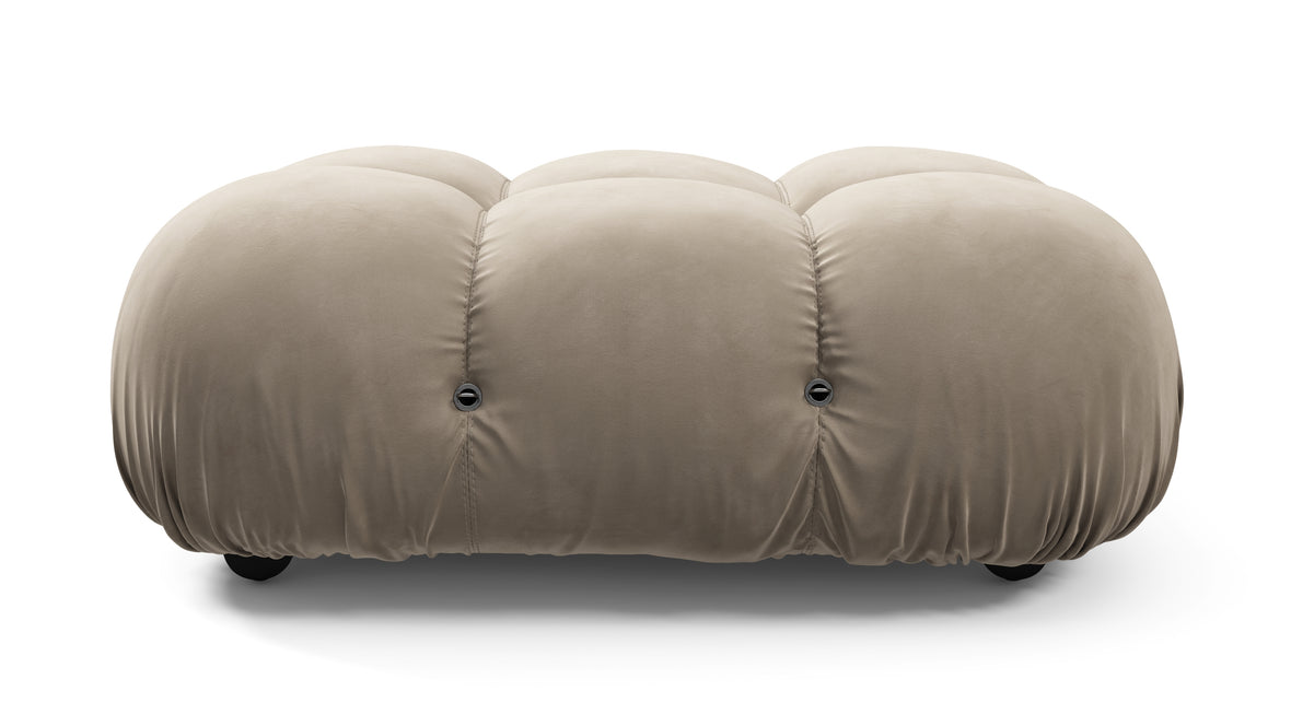 Bellini Ottoman - Mario Bellini Ottoman, Greige Velvet