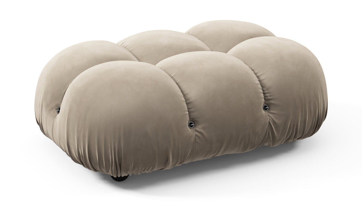 Bellini Ottoman - Mario Bellini Ottoman, Greige Velvet