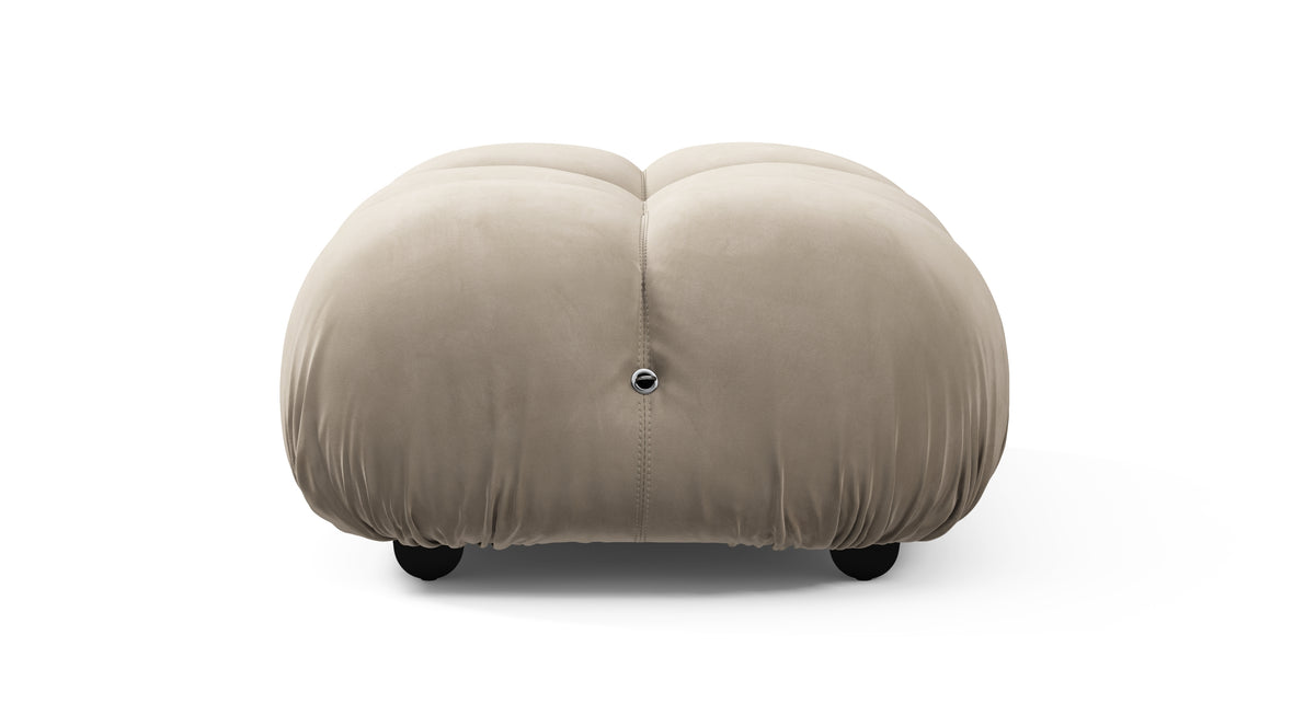 Bellini Ottoman - Mario Bellini Ottoman, Greige Velvet