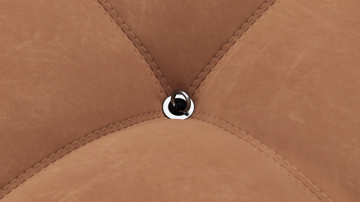 Bellini Ottoman - Mario Bellini Ottoman, Tan Vegan Leather
